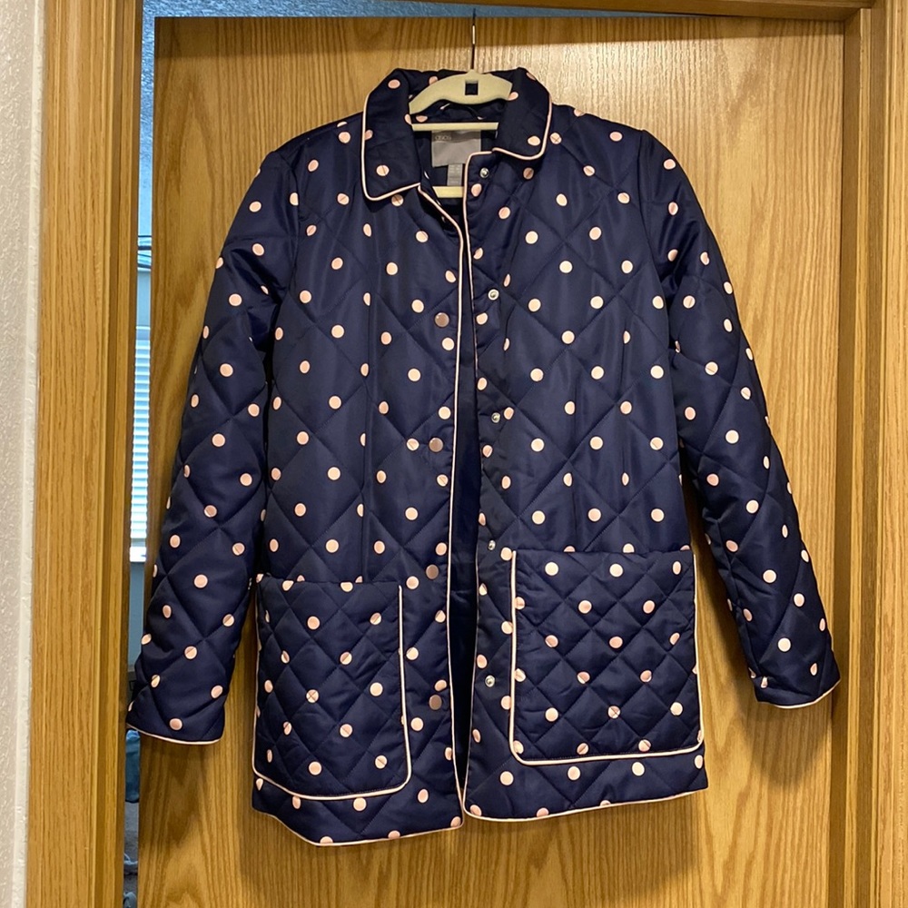 ASOS Retro Polka Dot Quilted Jacket